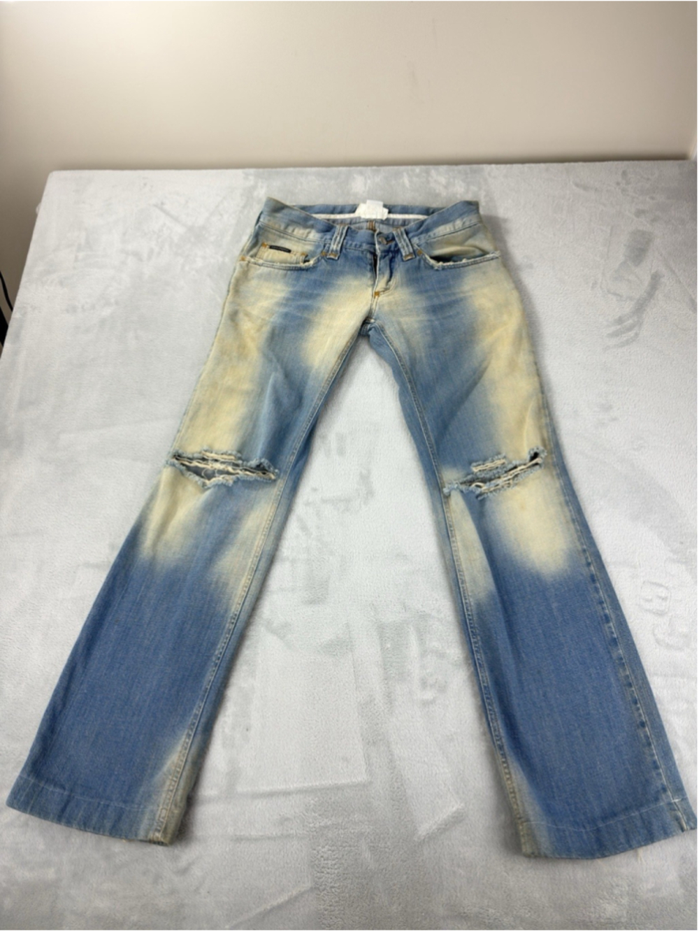 Vintage Dolce & Gabbana Mens Size 44 EU 32 W x 31 L Faded Low Rise Bootcut Jeans